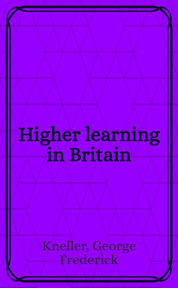 Higher learning in Britain