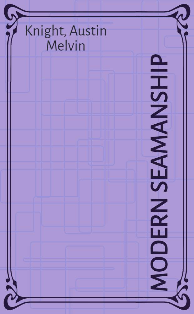 Modern seamanship