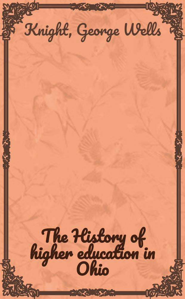 The History of higher education in Ohio