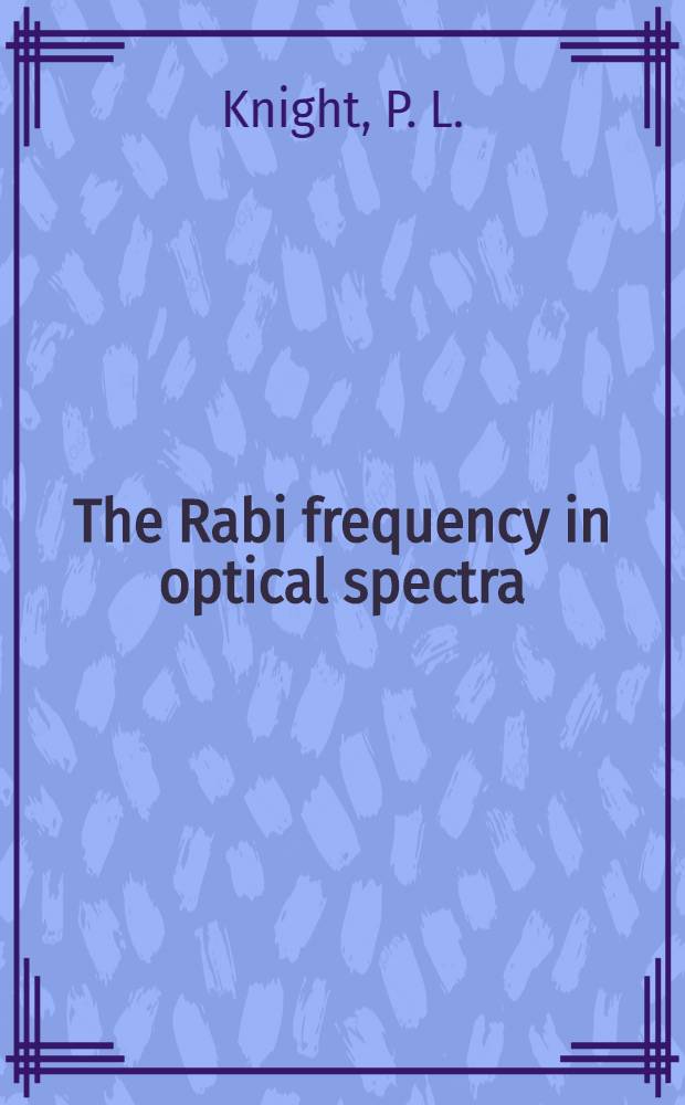 The Rabi frequency in optical spectra