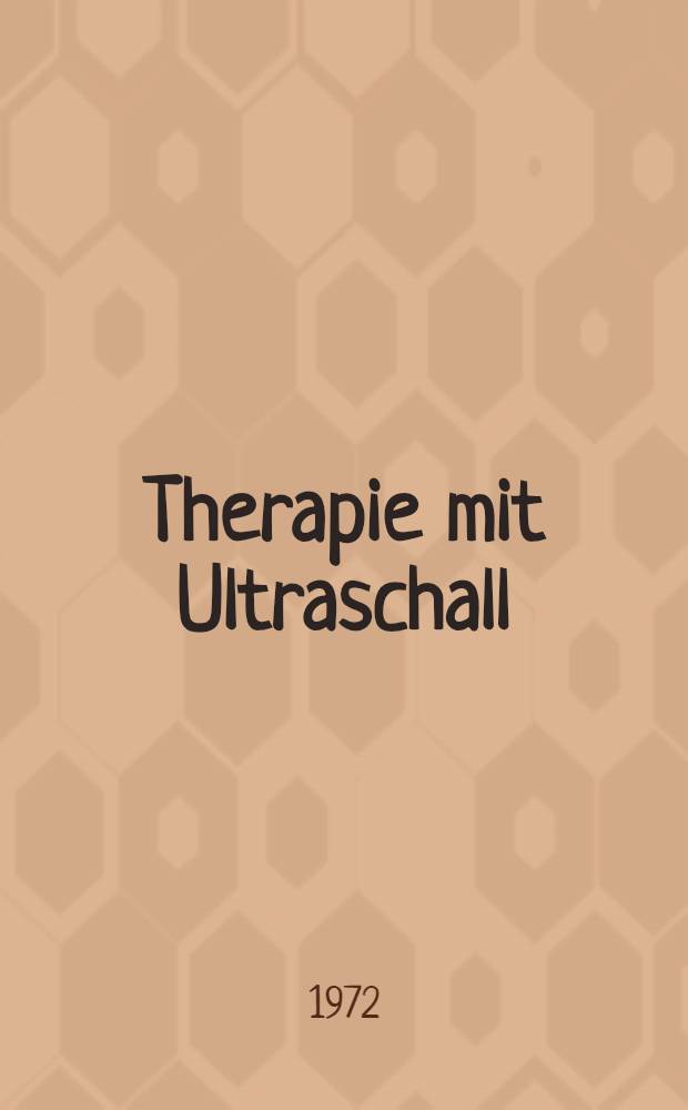 Therapie mit Ultraschall