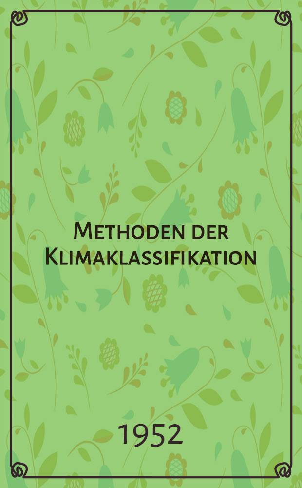 Methoden der Klimaklassifikation