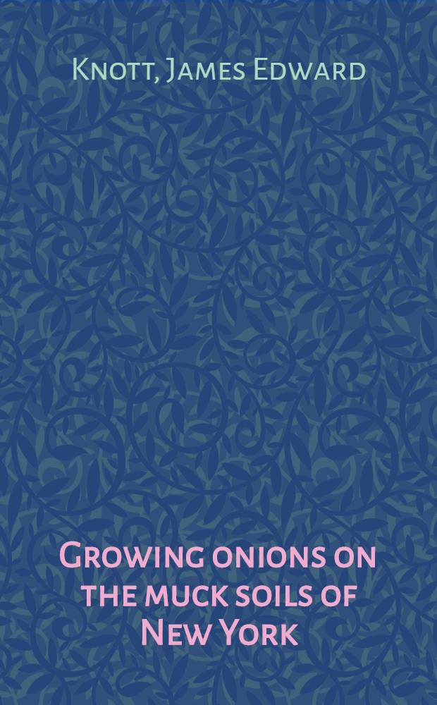 Growing onions on the muck soils of New York