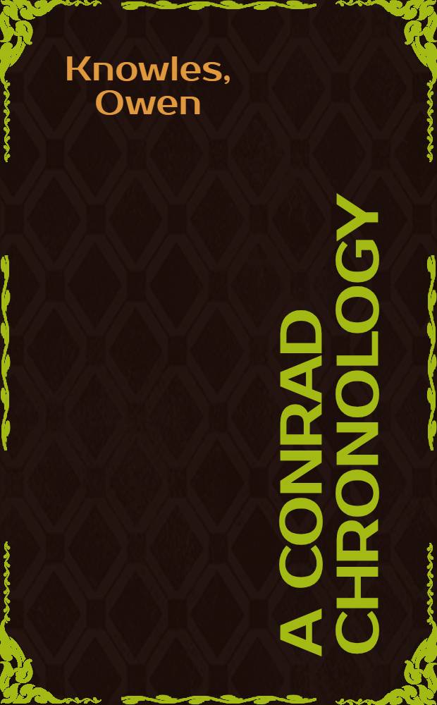 A Conrad chronology