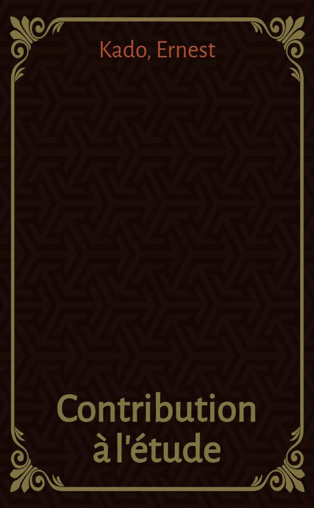 Contribution à l'étude: "De la structure morphologique et antigénique du tréponème pertenué du pian" : Thèse ..