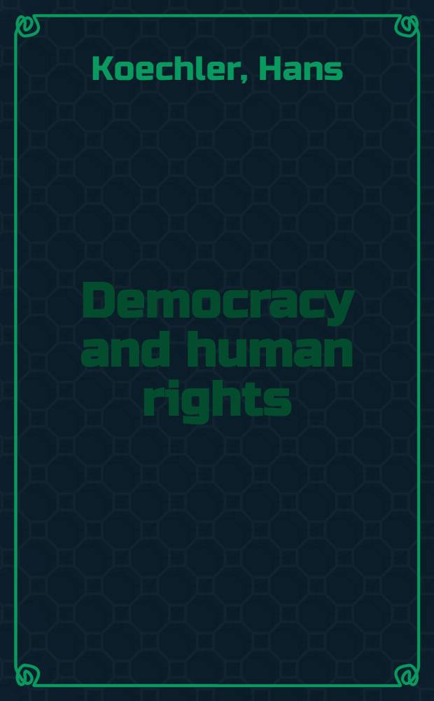 Democracy and human rights