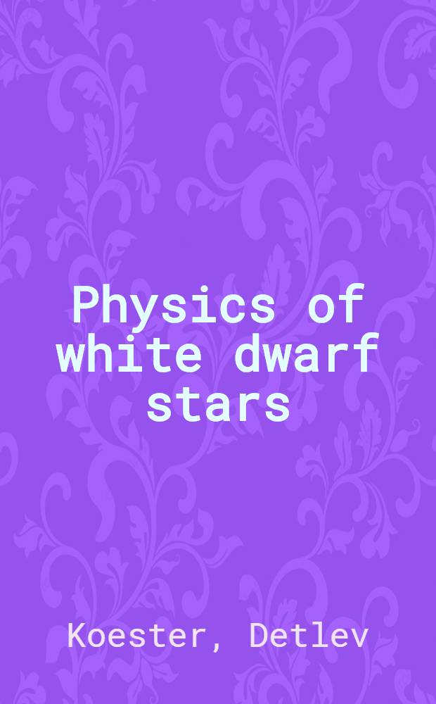 Physics of white dwarf stars