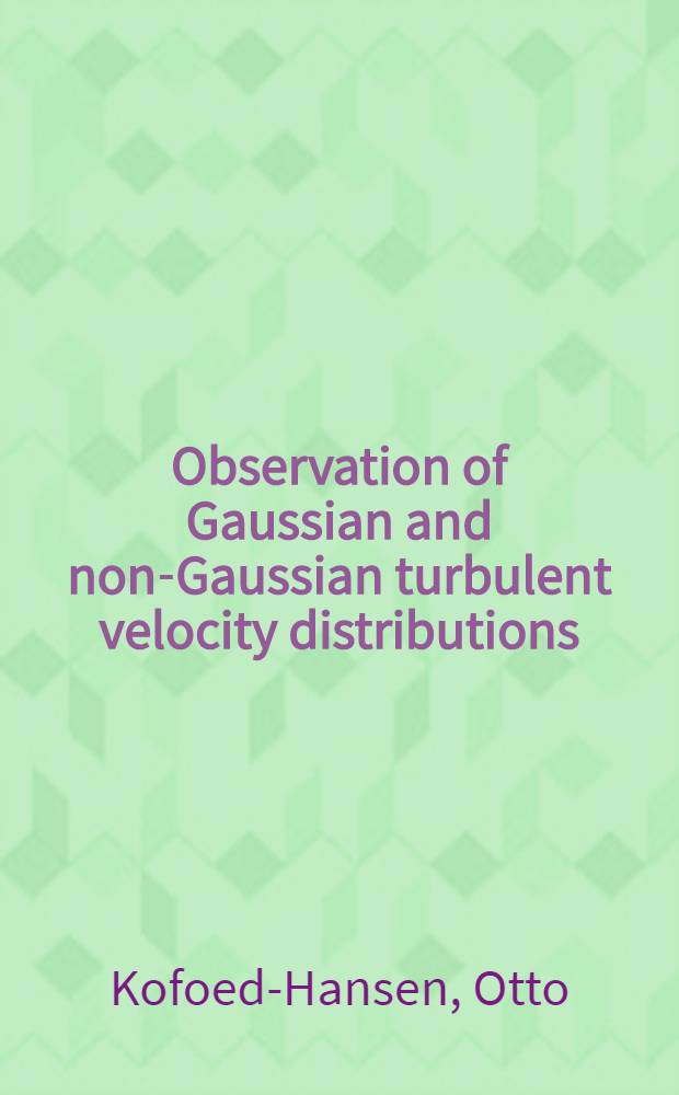 Observation of Gaussian and non-Gaussian turbulent velocity distributions