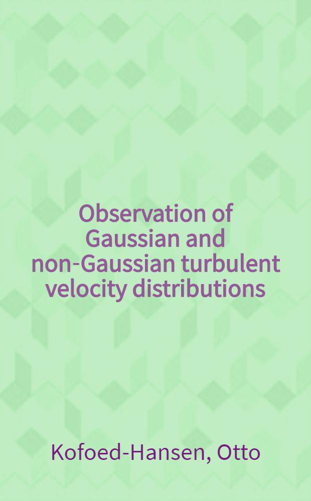 Observation of Gaussian and non-Gaussian turbulent velocity distributions