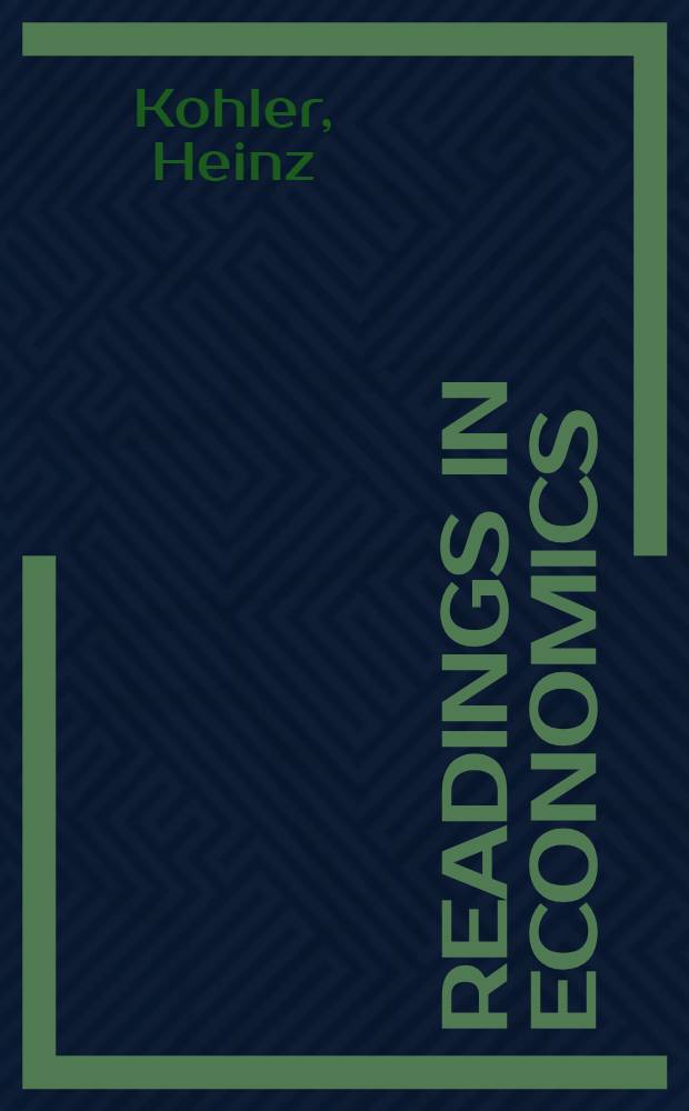 Readings in economics : An introduction to economics