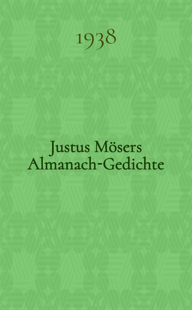 Justus Mösers Almanach-Gedichte