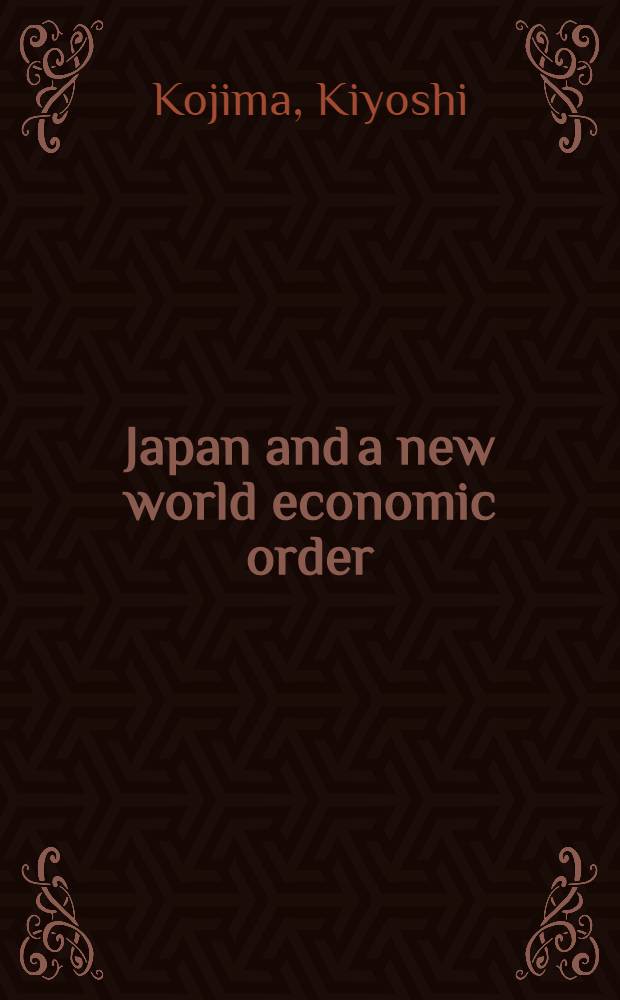 Japan and a new world economic order