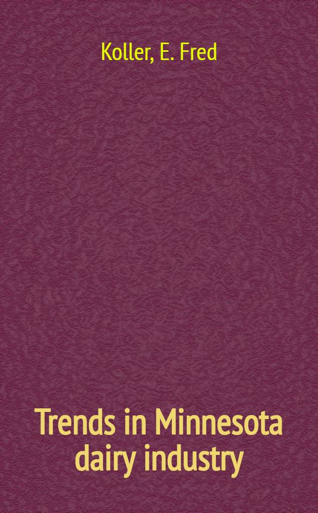 Trends in Minnesota dairy industry