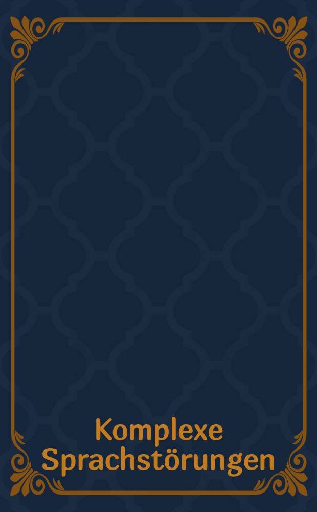 Komplexe Sprachstörungen = Troubles graves de l'évolution du langage = Handicaps multiples : Legasthenie : Bericht des Schulkomitees (CS) der Intern. Ges. für Logopädie und Phoniatrie (IALP) über die Tagung in Paris 1973 : ... Schweizer Beitr. zum XVI. Intern. Kongr. für Logopädie und Phoniatrie, 1974 in Interlaken : Dyslexia : Dyslexie