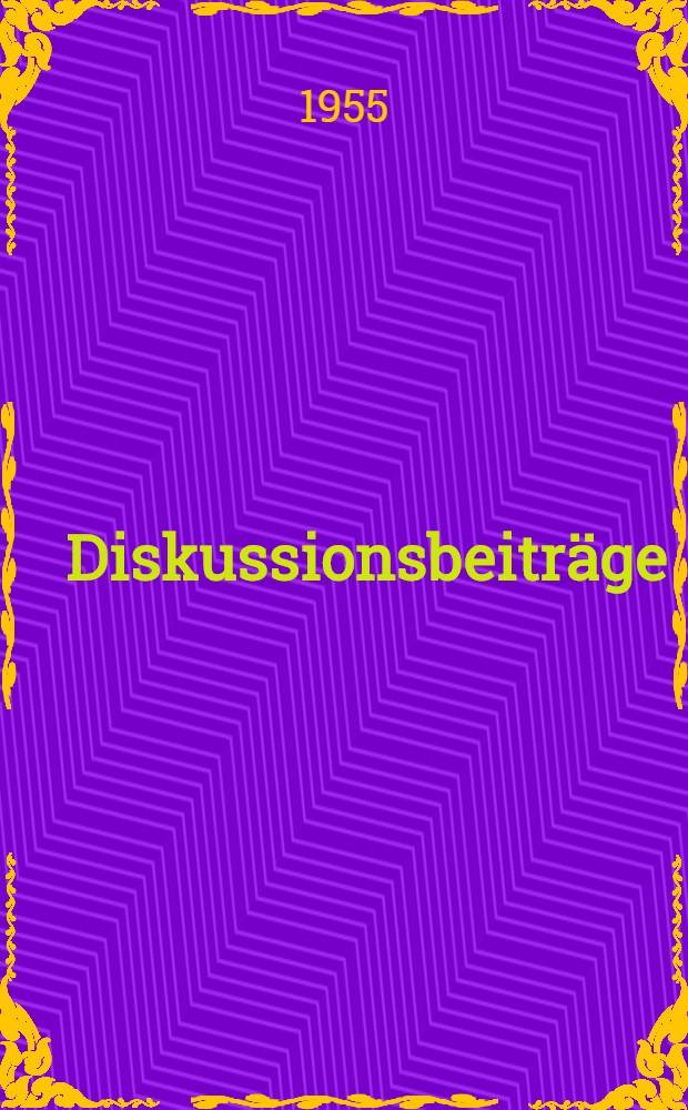 [Diskussionsbeiträge]