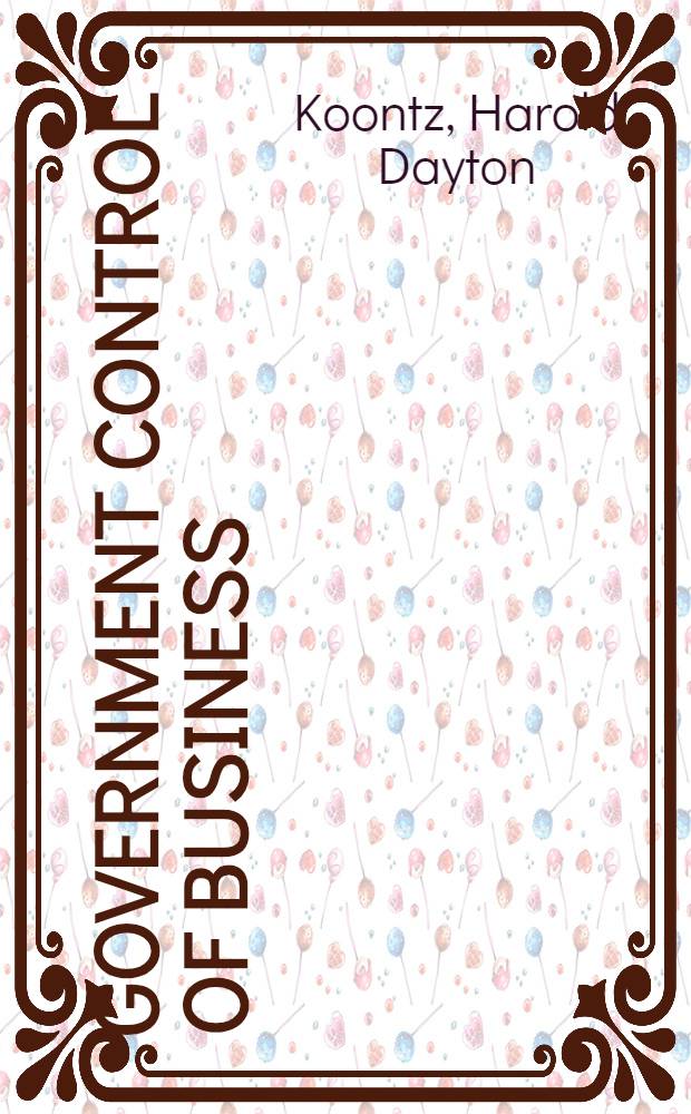 Government control of business
