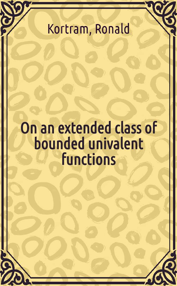 On an extended class of bounded univalent functions