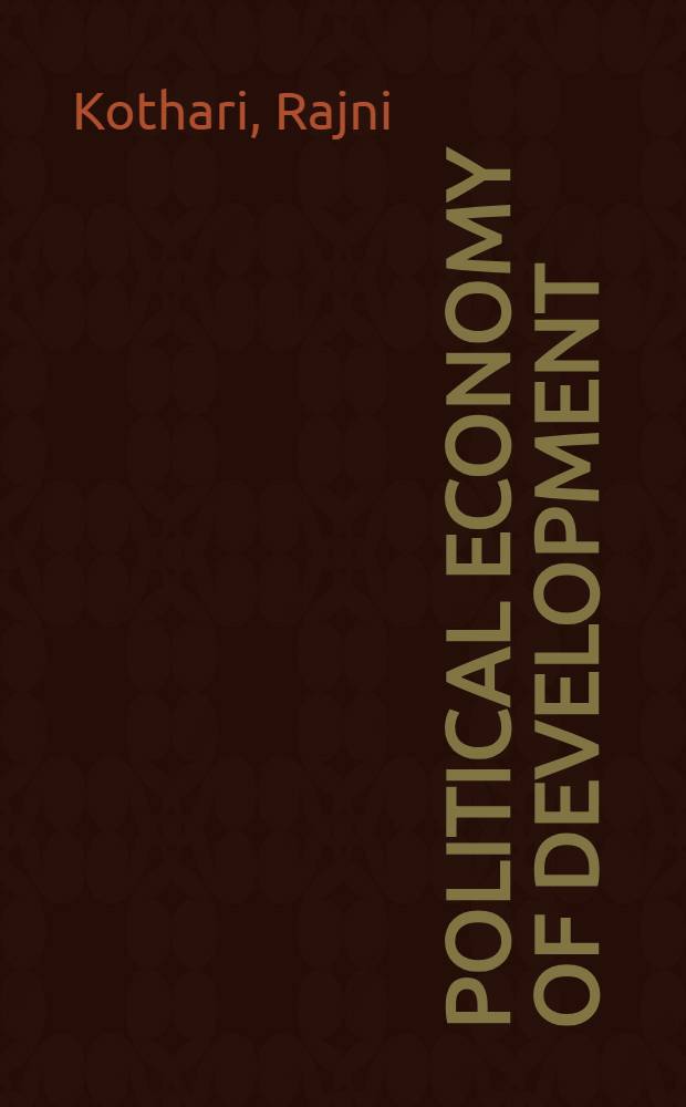 Political economy of development
