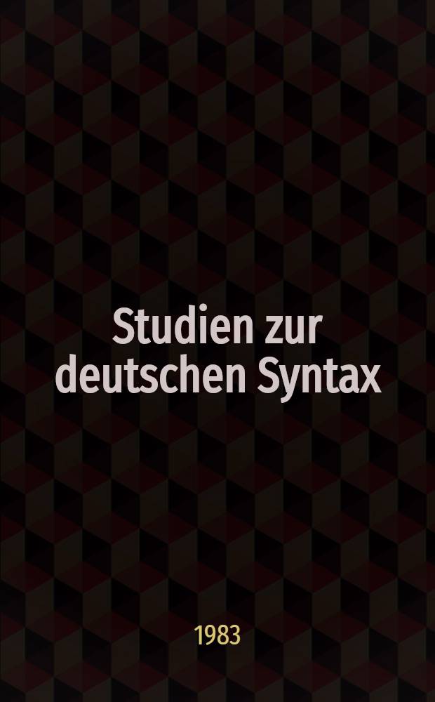 Studien zur deutschen Syntax