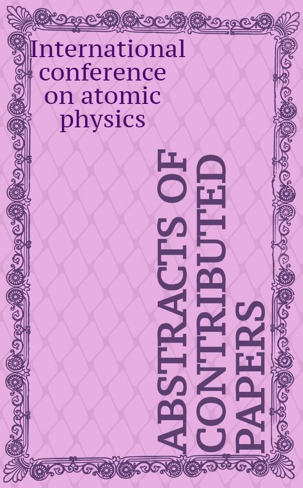 Abstracts of contributed papers