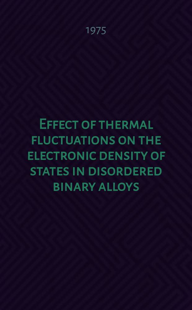 Effect of thermal fluctuations on the electronic density of states in disordered binary alloys : 1-2. 1 : CPA for off-diagonal randomness
