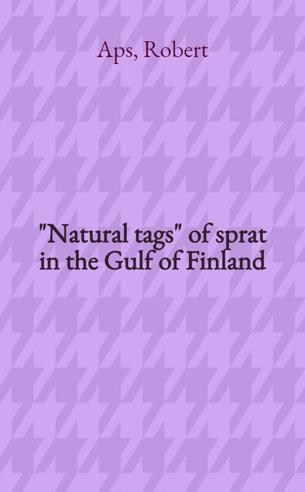 "Natural tags" of sprat in the Gulf of Finland