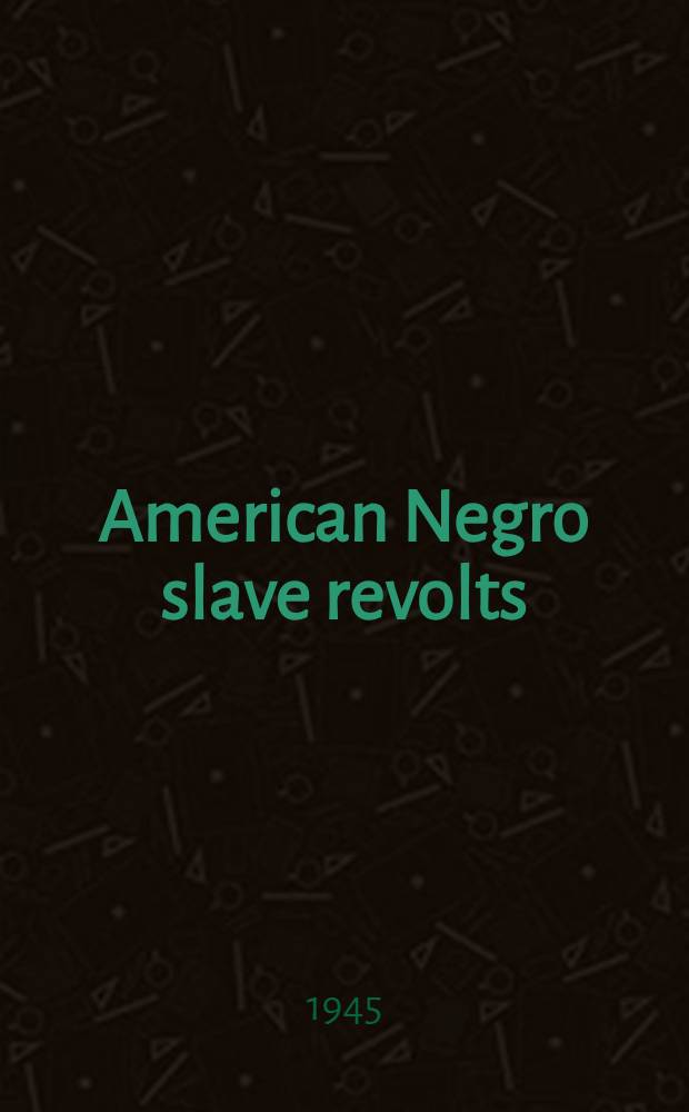 American Negro slave revolts