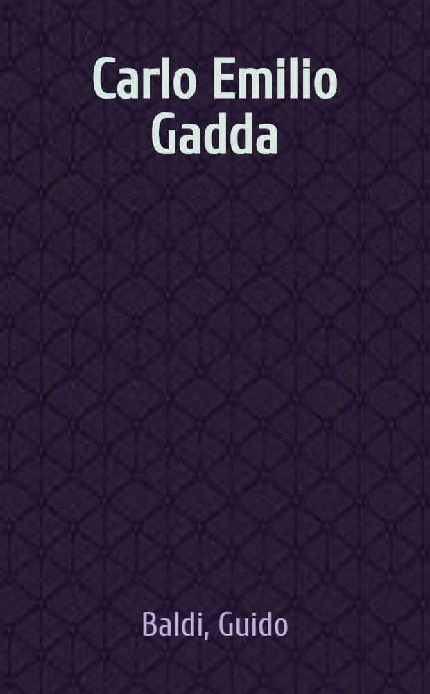 Carlo Emilio Gadda