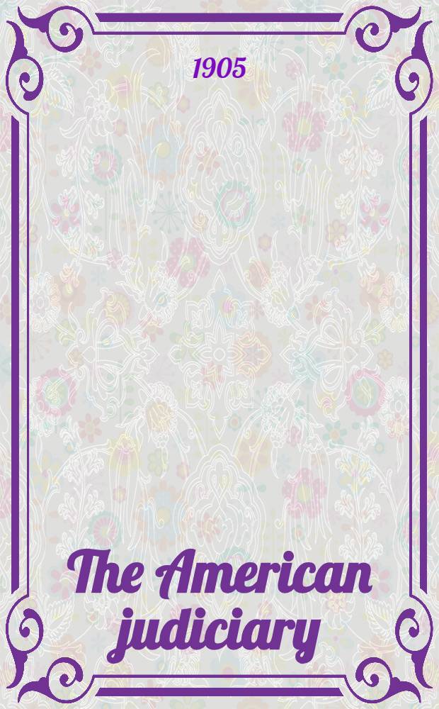 The American judiciary