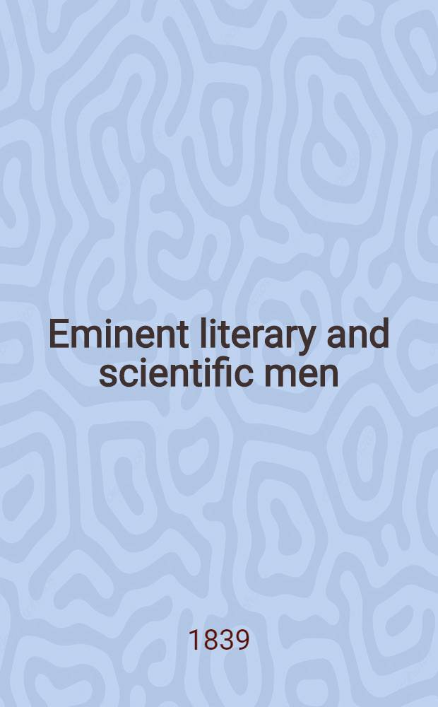 Eminent literary and scientific men : English poets. Vol. 2