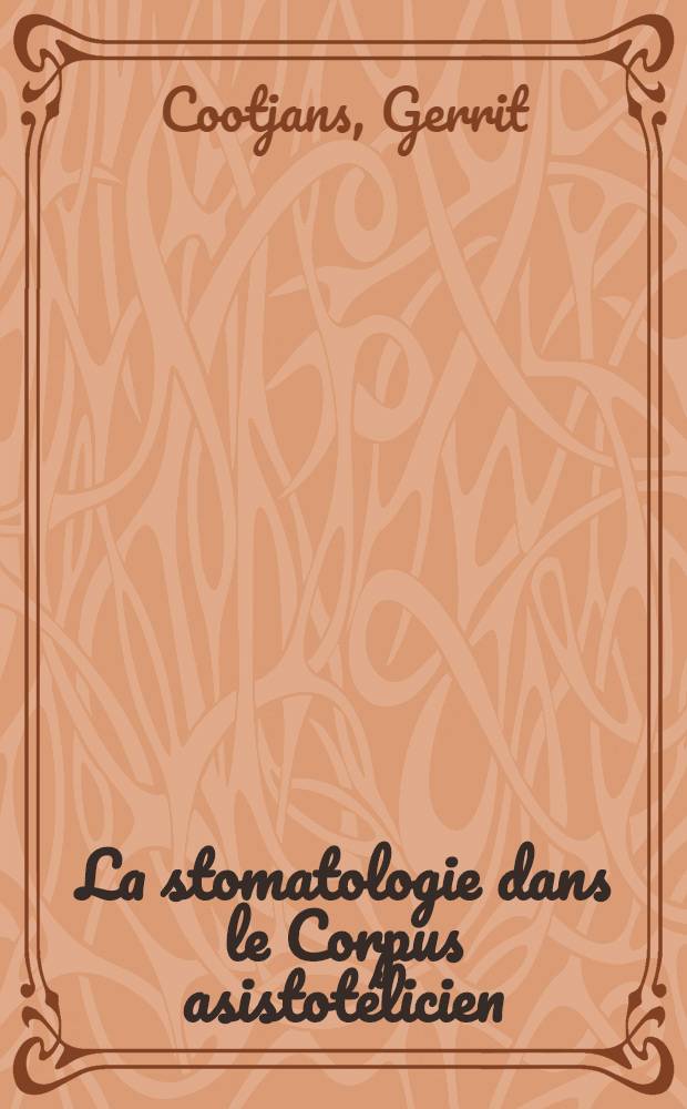 La stomatologie dans le Corpus asistotélicien