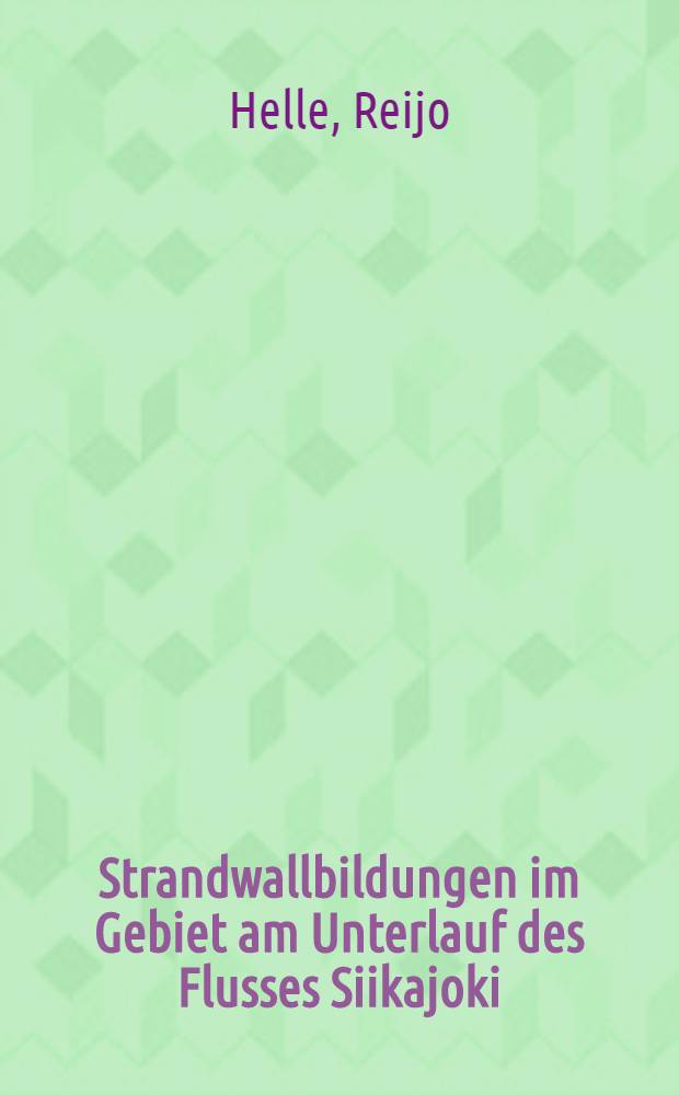 Strandwallbildungen im Gebiet am Unterlauf des Flusses Siikajoki