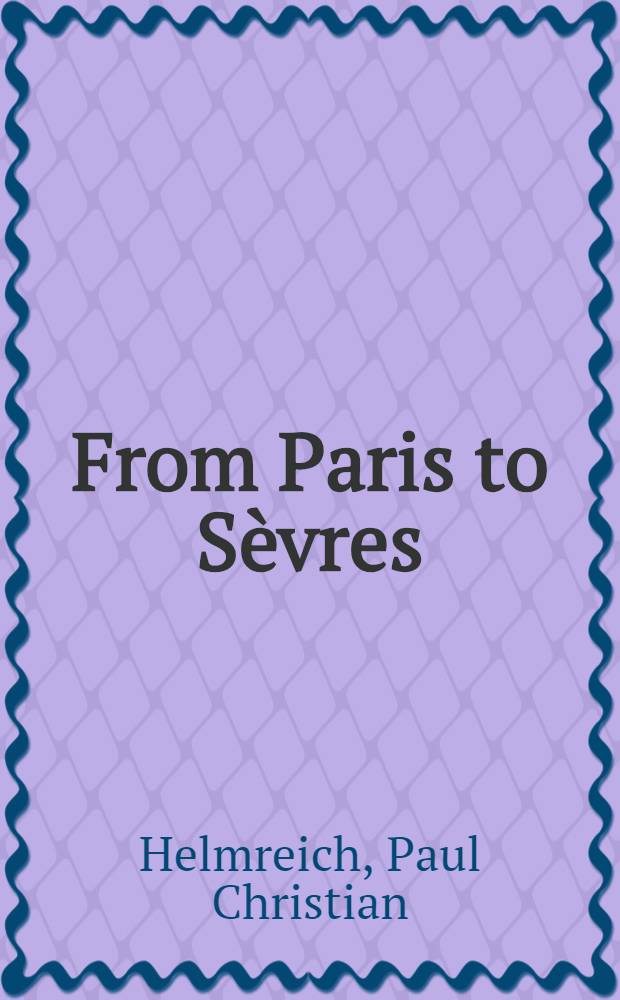 From Paris to Sèvres : The partition of the Ottoman Empire at the peace conf. of 1919-1920