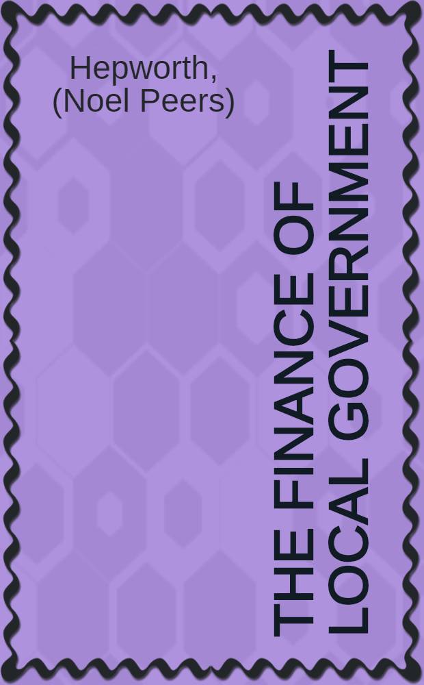 The finance of local government