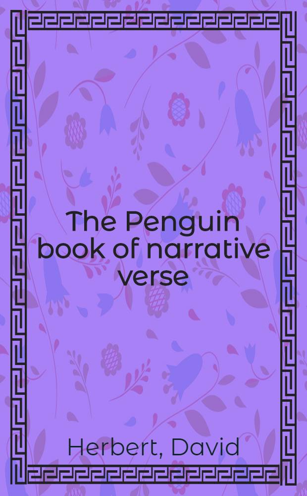 The Penguin book of narrative verse