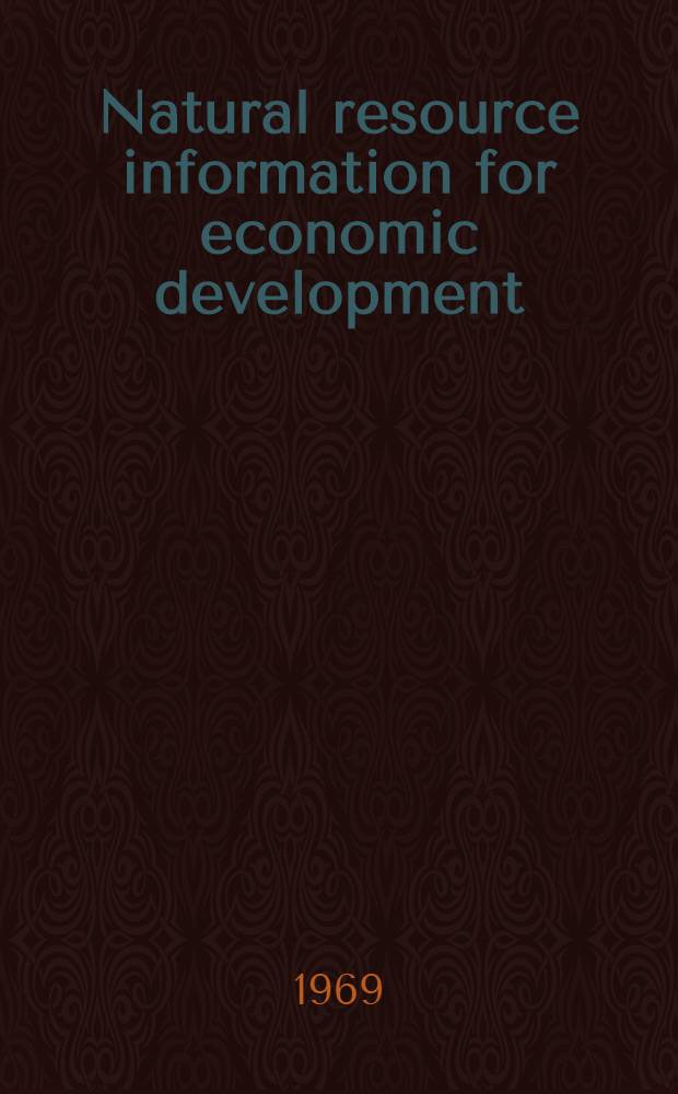 Natural resource information for economic development