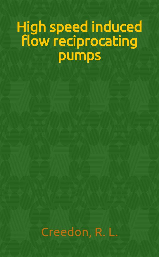 High speed induced flow reciprocating pumps