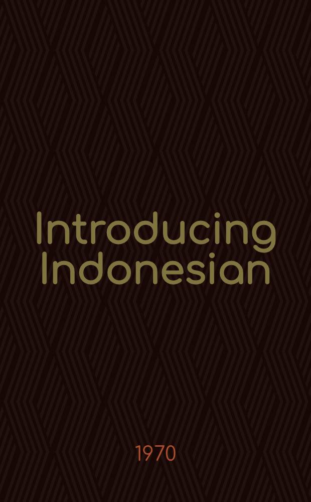 Introducing Indonesian