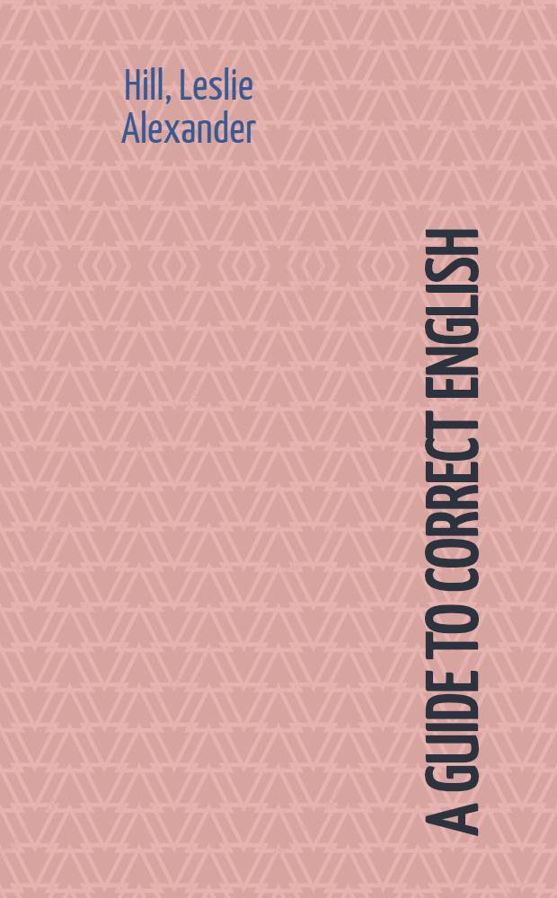 A guide to correct English