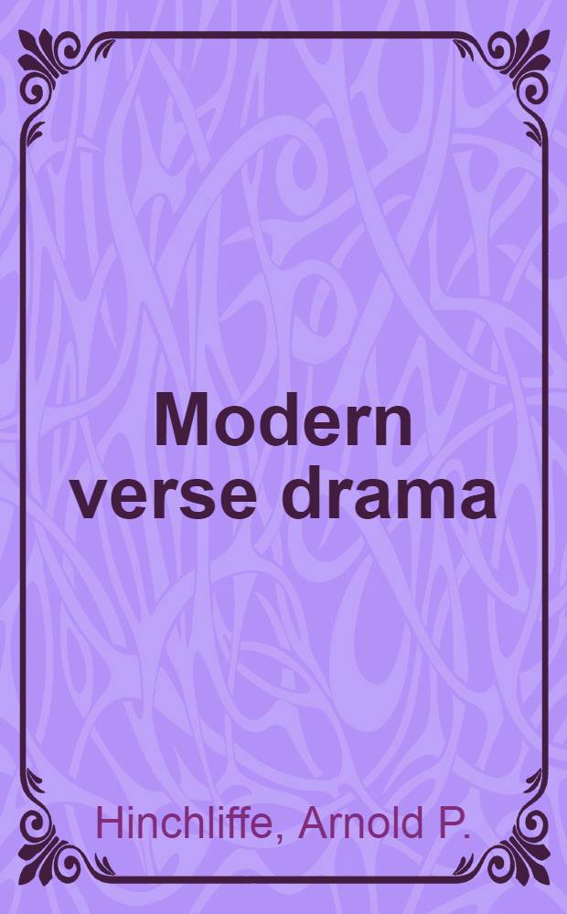 Modern verse drama