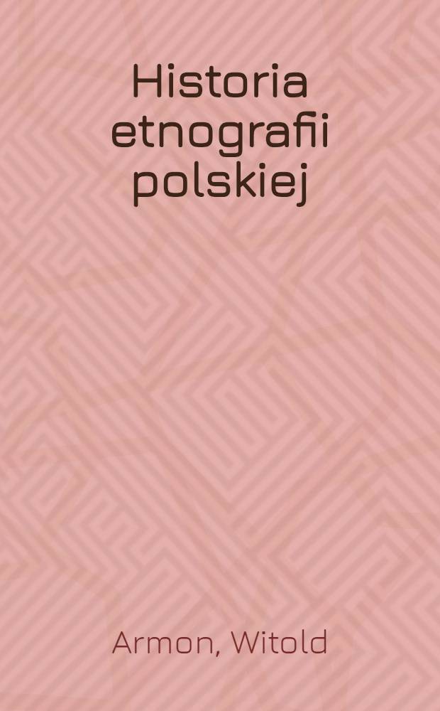 Historia etnografii polskiej