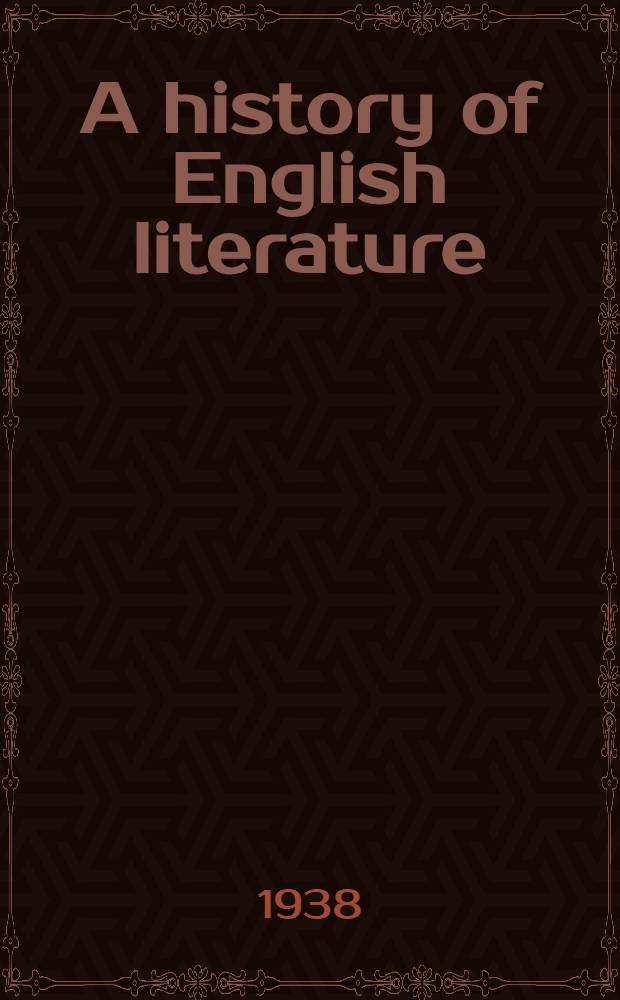 A history of English literature