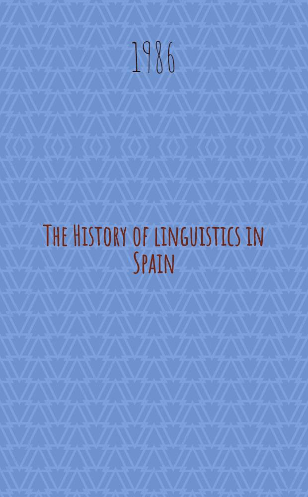 The History of linguistics in Spain