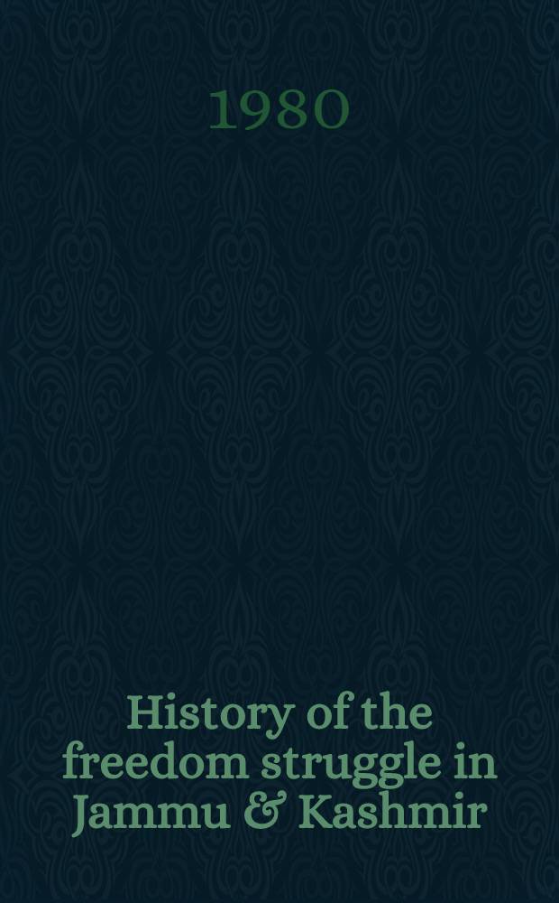 History of the freedom struggle in Jammu & Kashmir