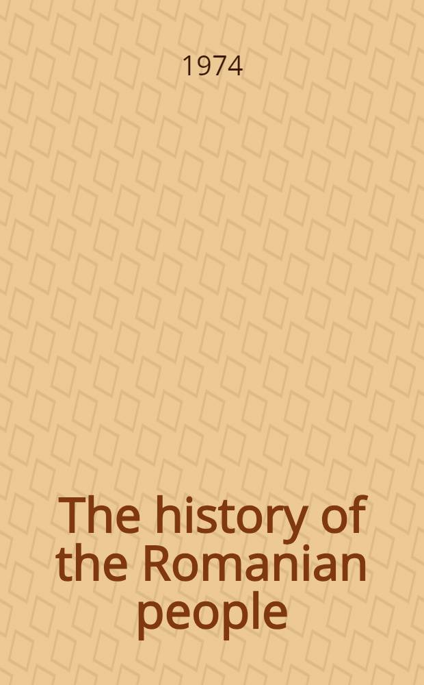 The history of the Romanian people