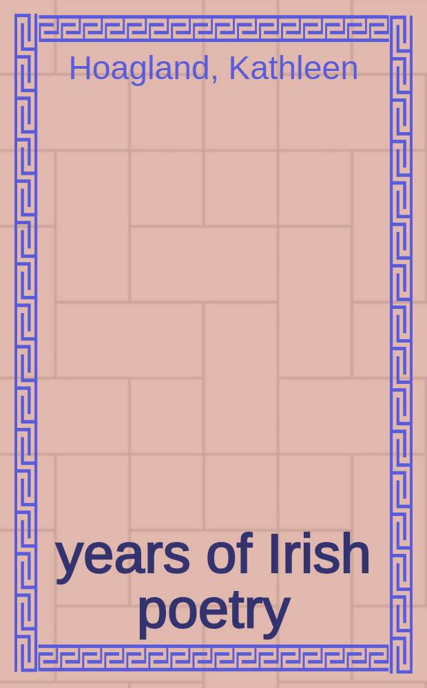 1000 years of Irish poetry : The gaelic and anglo-Irish poets from pagan times to the present