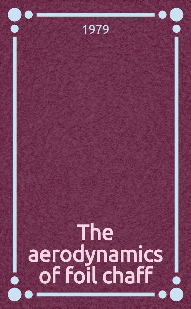 The aerodynamics of foil chaff