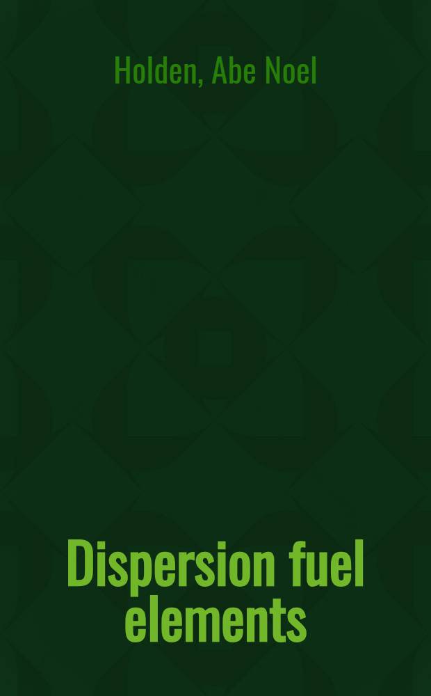 Dispersion fuel elements