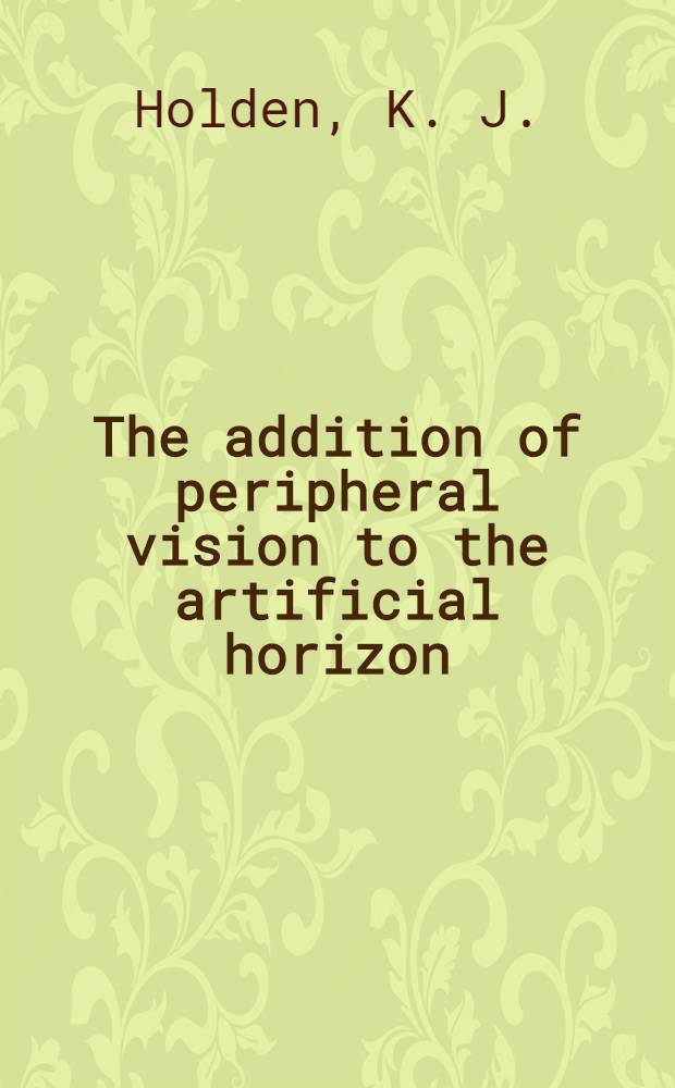The addition of peripheral vision to the artificial horizon