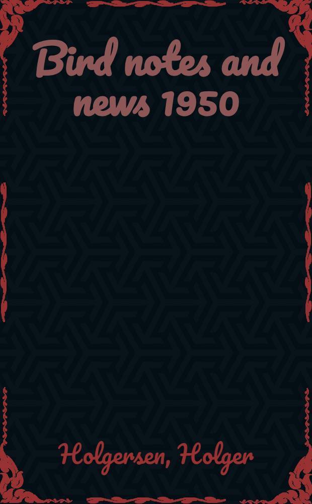Bird notes and news 1950